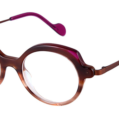 NaoNed® Ardana NAO Ardana 45101 47 - Gradient Chestnut and Orchid Tortoiseshell / Matte Chestnut Brown Eyeglasses