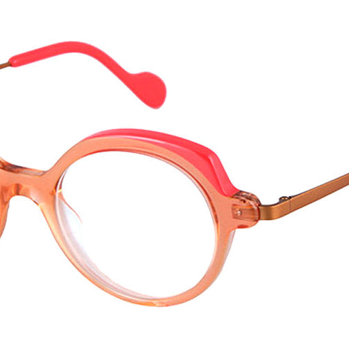 NaoNed® Ardana NAO Ardana 58103 47 - Translucent Sparkling Pink and Coral / Sudanese Brown Eyeglasses