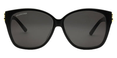 Balenciaga® BB0135SA - Black/Gold / Gray Sunglasses