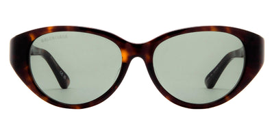 Balenciaga® BB0209SA - Havana / Green Sunglasses