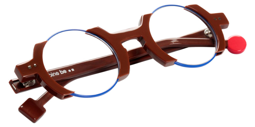 Sabine Be® Be Balloon - Matte Brown / Satin Blue Klein Eyeglasses