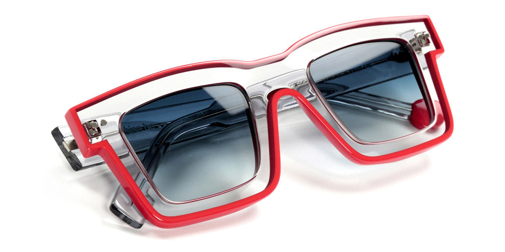 Sabine Be® Be Bobo Line Sun - Shiny Translucent Gray / Shiny Red Sunglasses