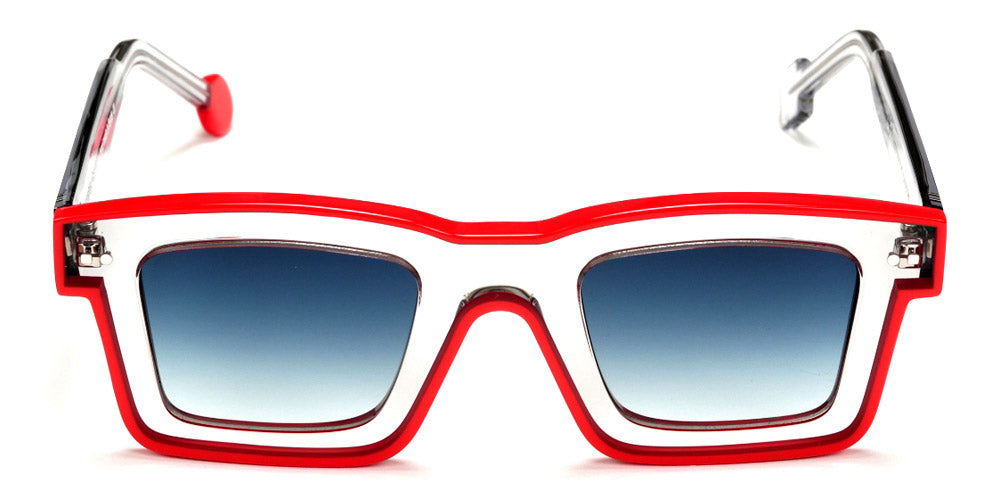 Sabine Be® Be Bobo Line Sun - Shiny Translucent Gray / Shiny Red Sunglasses