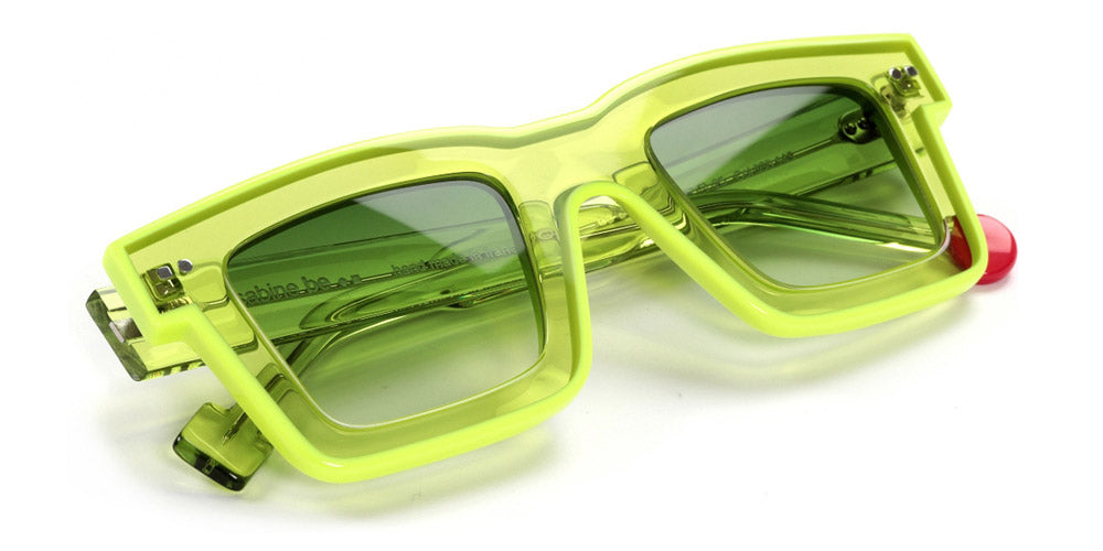 Sabine Be® Be Bobo Line Sun - Shiny Translucent Lime / Shiny Neon Yellow Sunglasses