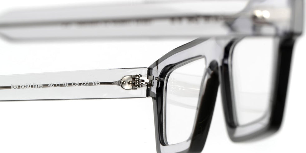 Sabine Be® Be Bold Line - Shiny Translucent Gray / Shiny Solid Gray Eyeglasses