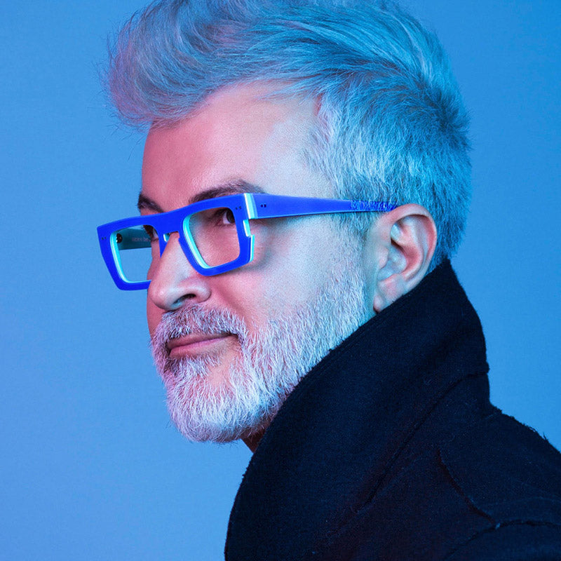 Sabine Be® Be Bossy - Shiny Translucent Blue Klein / White / Shiny Turquoise Eyeglasses