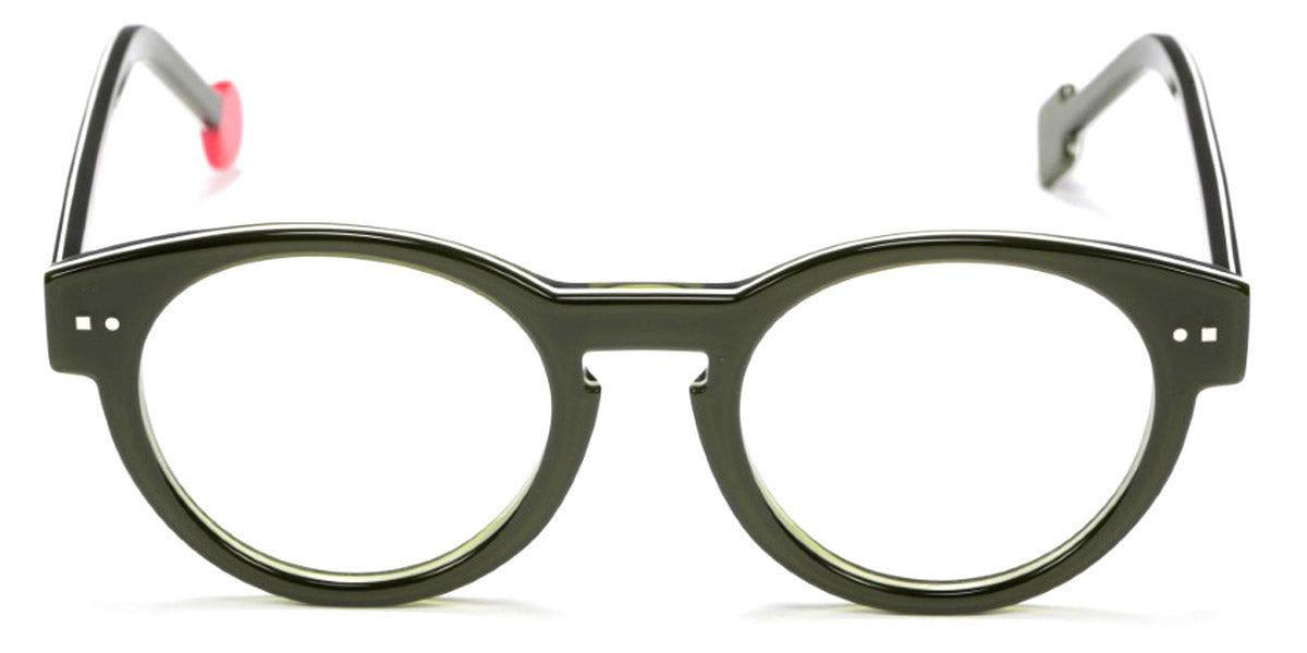 Sabine Be® Be Crazy - Shiny Translucent Dark Green / White / Shiny Translucent Dark Green Eyeglasses