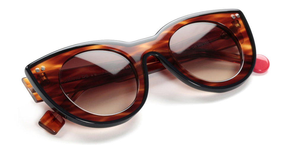 Sabine Be® Be Cute Line Sun - Shiny Veined Blonde Tortoise / Shiny Midnight Blue Sunglasses