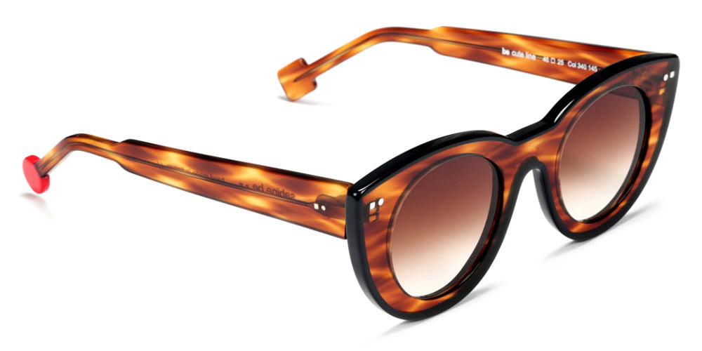 Sabine Be® Be Cute Line Sun - Shiny Veined Blonde Tortoise / Shiny Midnight Blue Sunglasses