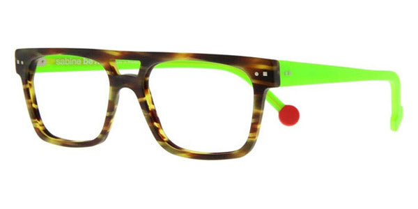 Sabine Be® Be Dandy - Matte Veined Tortoise / Matte Neon Green Eyeglasses