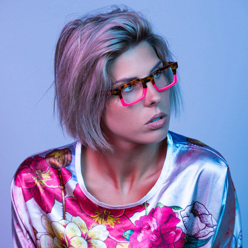 Sabine Be® Be Geek - Shiny Fawn Tortoise / Shiny Neon Pink Eyeglasses