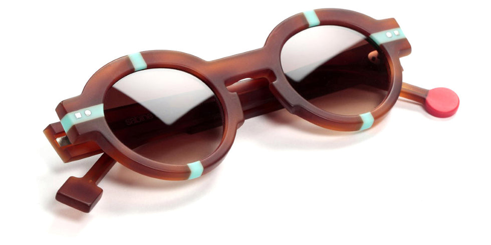 Sabine Be® Be Groom Sun - Matt Blonde Tortoise/ Matt Turquoise Sunglasses