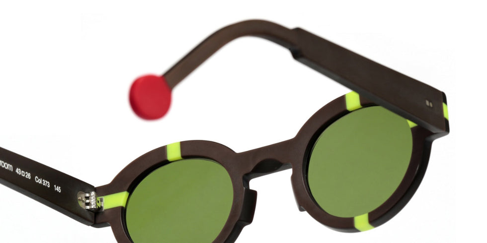 Sabine Be® Be Groom Sun - Matt Glossy Brown / Matt Neon Yellow Sunglasses