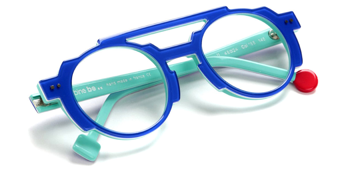 Sabine Be® Be Groovy Swell - Shiny Translucent Blue Klein / White / Shiny Turquoise Eyeglasses
