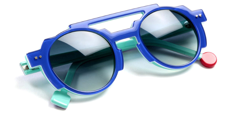 Sabine Be® Be Groovy Swell Sun - Shiny Translucent Blue Majorelle / White / Shiny Turquoise Sunglasses