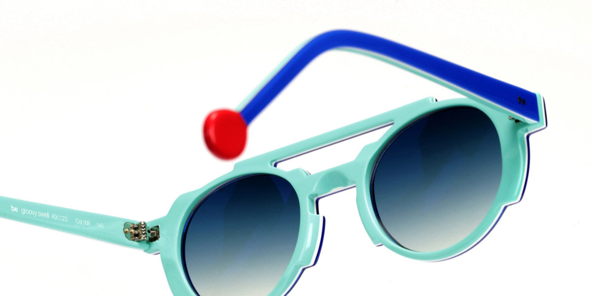 Sabine Be® Be Groovy Swell Sun - Shiny Translucent Blue Majorelle / White / Shiny Turquoise Sunglasses
