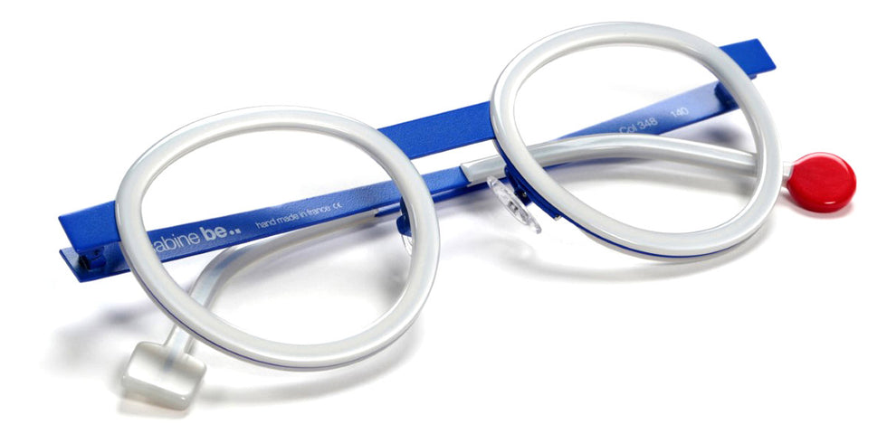 Sabine Be® Be Lucky - Shiny Pearl Gray / Satin Majorelle Blue Eyeglasses
