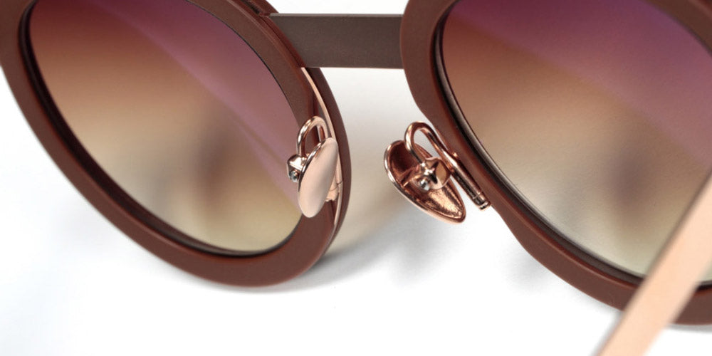 Sabine Be® Be Lucky Sun - Matte Brown / Polished Rose Gold Sunglasses