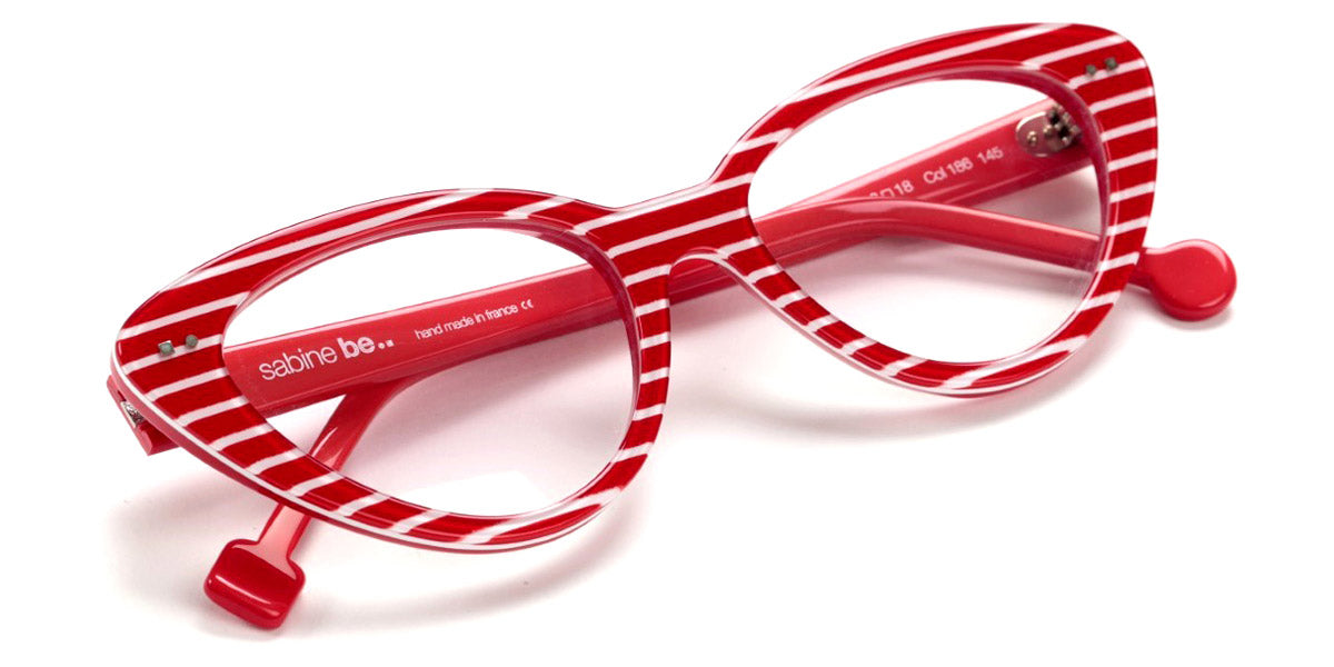 Sabine Be® Be Pretty Stripe - Shiny Red Fat Stripes Eyeglasses