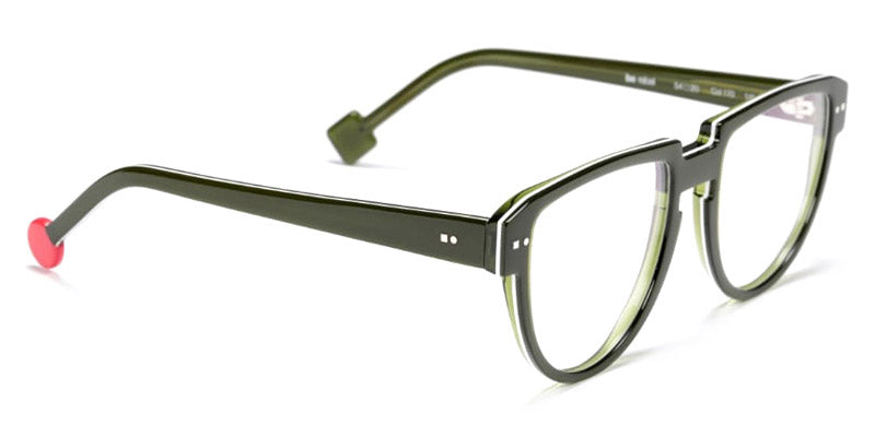 Sabine Be® Be Rebel - Shiny Translucent Dark Green / White / Shiny Translucent Dark Green Eyeglasses