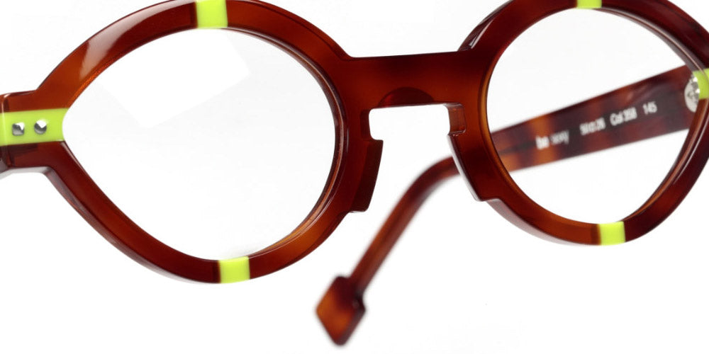 Sabine Be® Be Sexy - Shiny Blonde Tortoise / Shiny Neon Yellow Eyeglasses