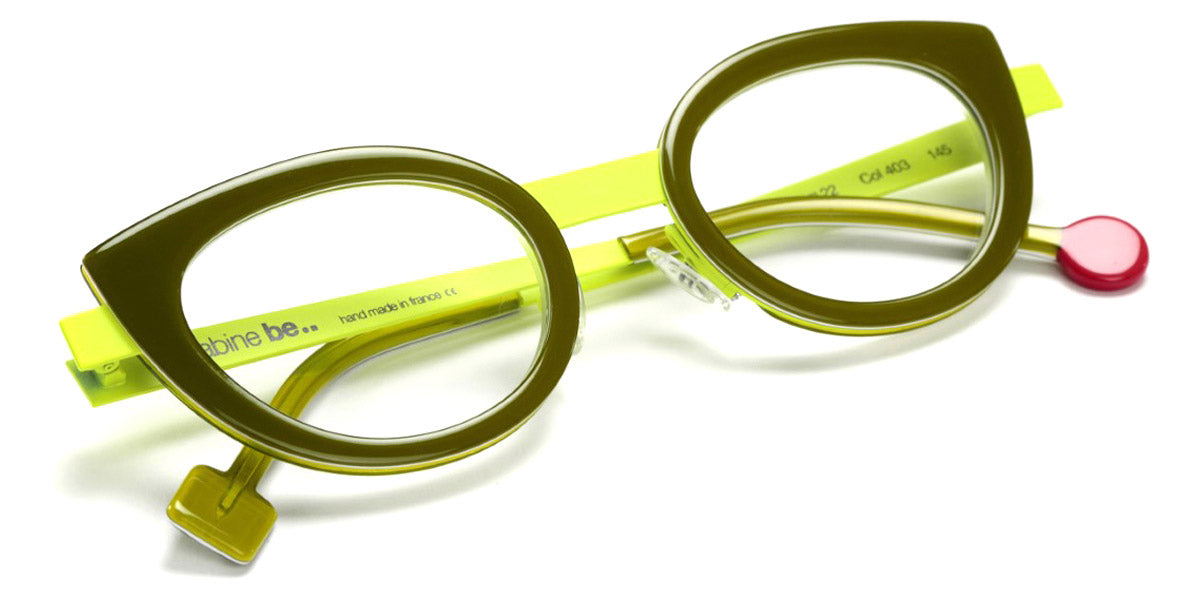 Sabine Be® Be String - Shiny Translucent Light Green / Neon Yellow Satin Eyeglasses