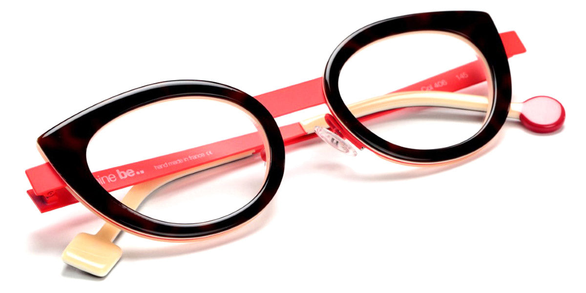 Sabine Be® Be String - Shiny Auburn Tortoise / Neon Orange Satin Eyeglasses