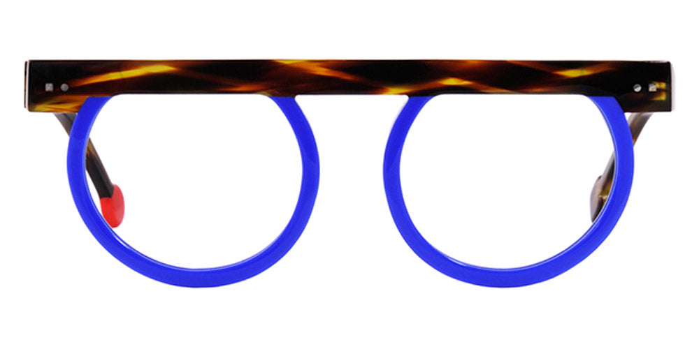 Sabine Be® Be Strong By Mina - Shiny Dark Veined Tortoise / Shiny Blue Majorelle Eyeglasses