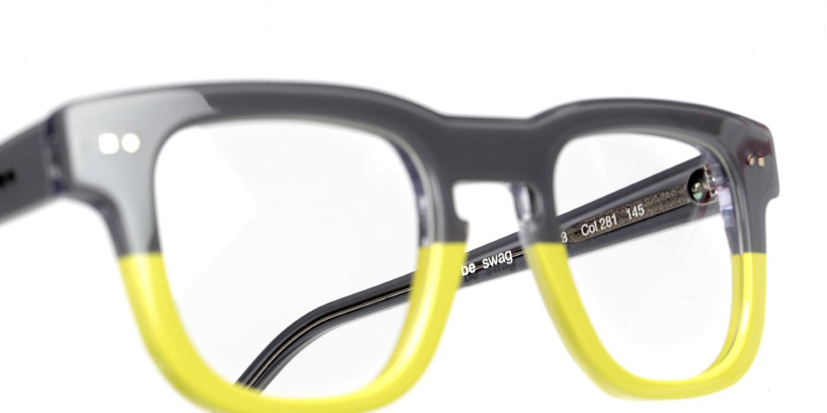Sabine Be® Be Swag - Shiny Grey / Shiny Yellow Eyeglasses