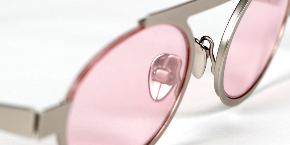 Sabine Be® Be Trust Slim Sun Summer SB Be Trust Slim Sun Summer 128ros 49 - Matte Palladium with pink lenses Sunglasses