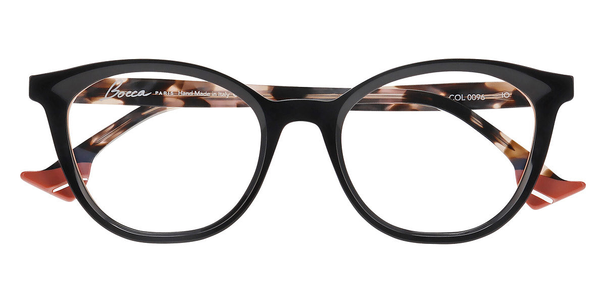 Lunettes De Vue FACE A FACE Bocca Night 2 - Monture œil De Chat Noir/blanc 52mm - Acétate - Fabriqué En France