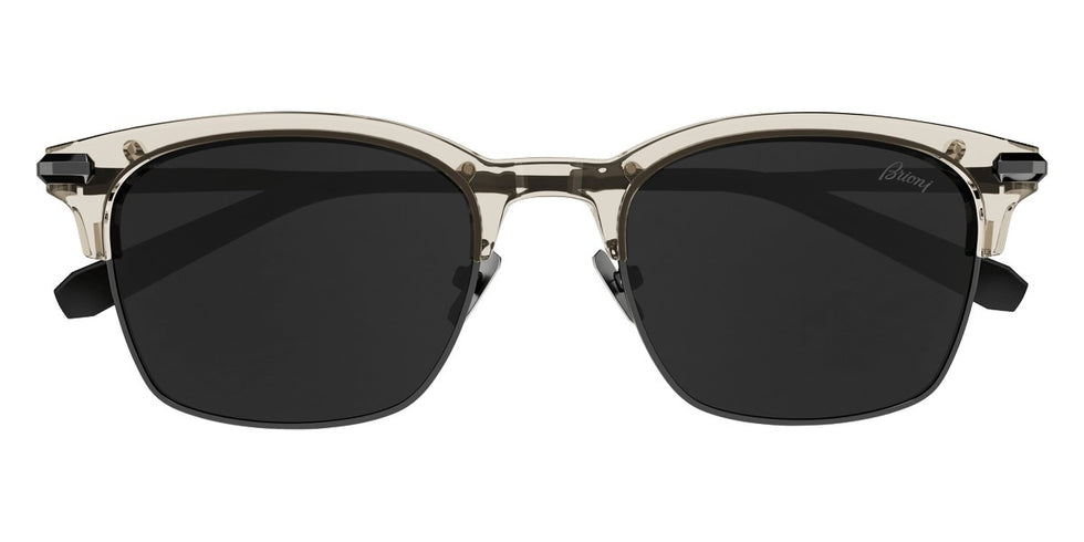 Brioni® BR0093S - Beige/Ruthenium / Gray Sunglasses