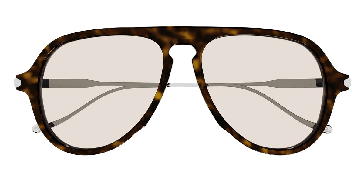 Brioni® BR0104S - Havana/Silver / Yellow Sunglasses