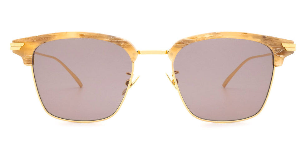 Bottega Veneta® BV1007SK - Gold / Beige / Brown Sunglasses
