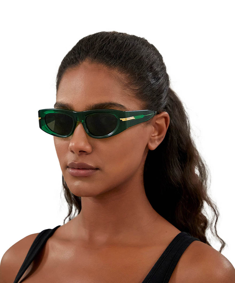 Bottega Veneta® BV1144S - Green / Green Sunglasses