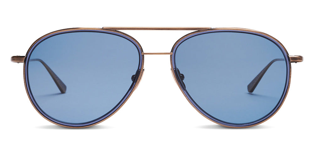 SALT.® COLUMBIA 56 SAL COLUMBIA 56 002 56 - Antique Gold/Indigo Blue/Polarized Glass Denim Lens Sunglasses