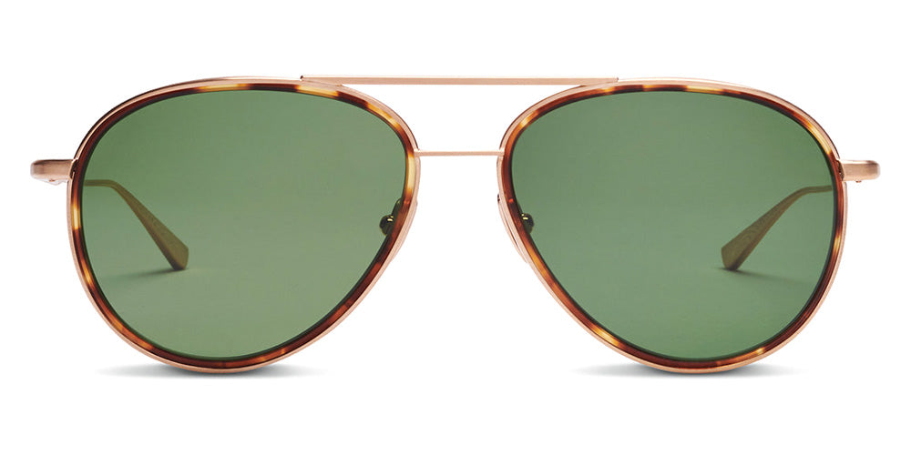 SALT.® COLUMBIA 56 SAL COLUMBIA 56 004 56 - Brushed Gold/Antique Leaves/Polarized Glass Forest Lens Sunglasses