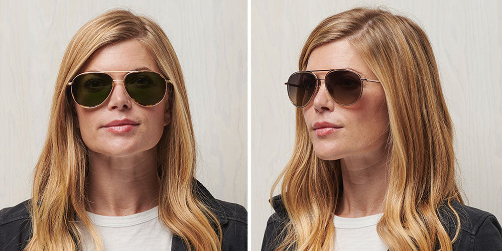 SALT.® COLUMBIA 59 SAL COLUMBIA 59 004 59 - Brushed Gold/Antique Leaves/Polarized Glass Forest Lens Sunglasses