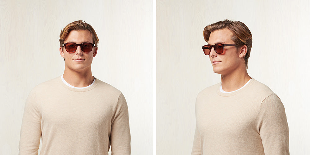 SALT.® COOLIDGE SAL COOLIDGE 004 55 - Redwood/Glass Crimson Sunglasses