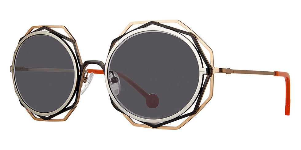 L.A.Eyeworks® CORAZON LA CORAZON 830 55 - Silver-Black-Gold-Matte Sunglasses
