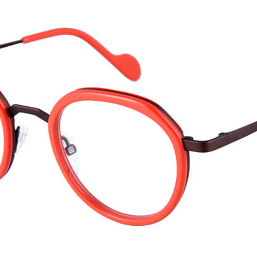 NaoNed® Drenneg NAO Drenneg 48OV 49 - Vintage Orange / Matte Dark Earth Brown Eyeglasses