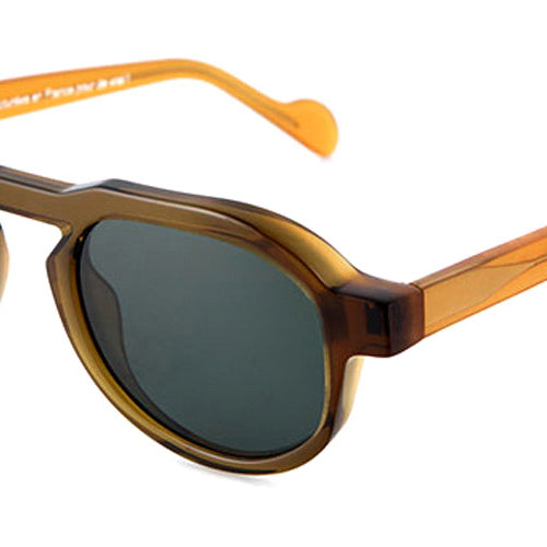 NaoNed® Emrodenn NAO Emrodenn BM2 49 - Bottle Green and Opalin Brown / Opalin Brown Sunglasses
