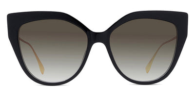 Fendi® FE40011U FEN FE40011U 01F 57 - Shiny Black / Brown Sunglasses