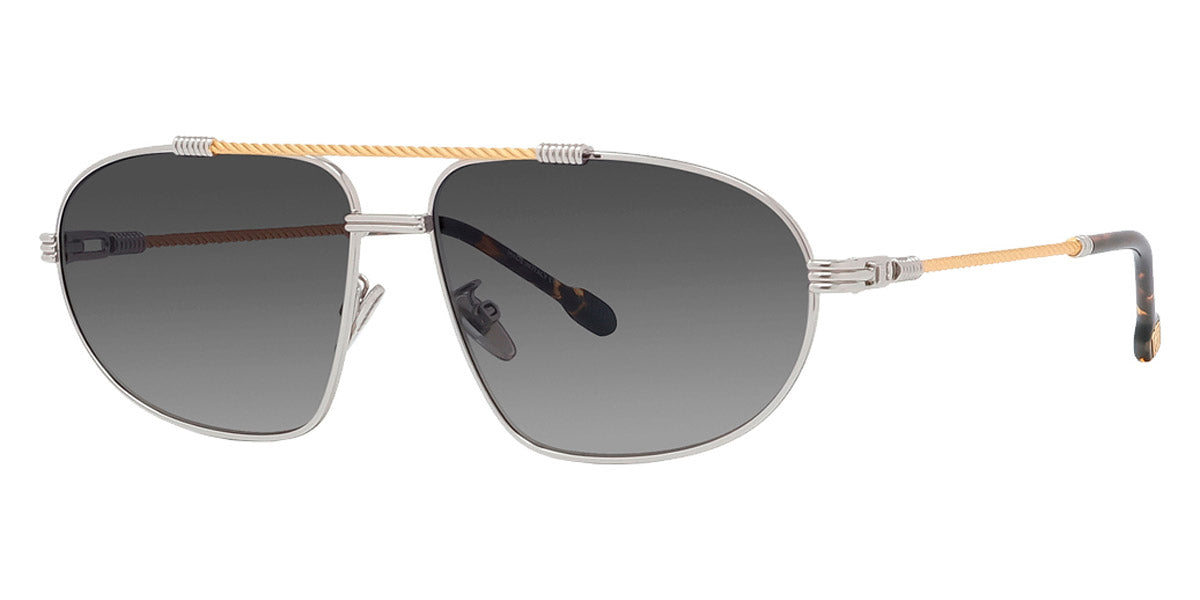 Fred® FG40037U FRD FG40037U 16B 62 - Shiny Endura Gold & Palladium/Smoke Sunglasses