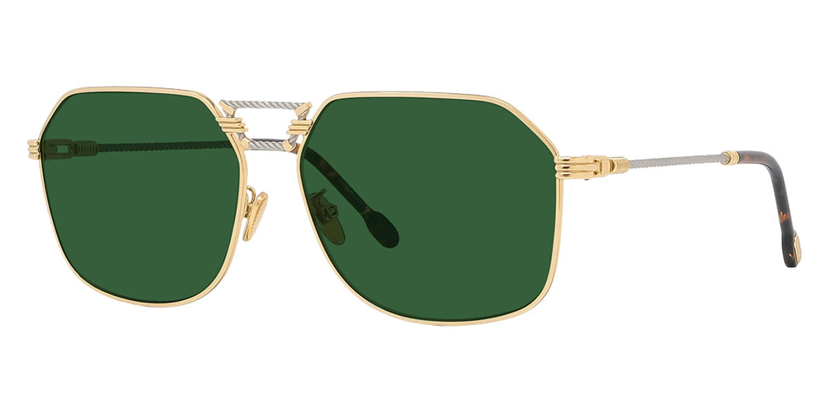 Fred® FG40038U FRD FG40038U 30N 62 - Shiny Endura Gold & Palladium/Green Sunglasses