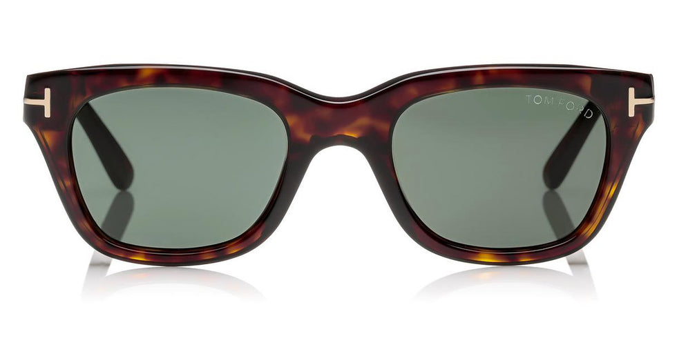 Tom Ford® FT0237 Snowdon FT0237 Snowdon 52N 52 - 52N - Shiny Dark Havana/ Green Lenses - Featured In James Bond Spectre Sunglasses