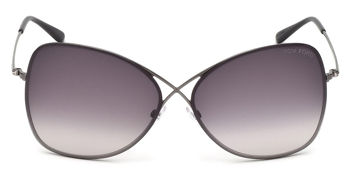 Tom Ford® FT0250 Colette FT0250 Colette 08C 63 - 08C - Shiny Gunmetal, Black Temple Tips / Gradient Grey Lenses Sunglasses