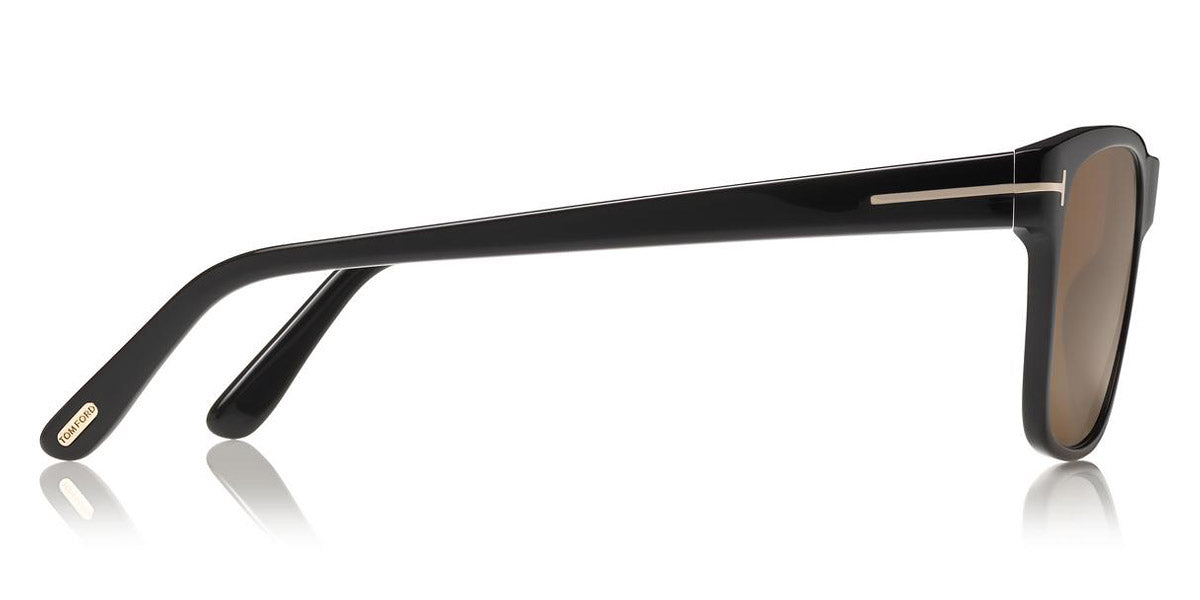 Tom Ford® FT0698 Giulio FT0698 Giulio 01J 59 - 01J - Shiny Black/ Brown Lenses Sunglasses