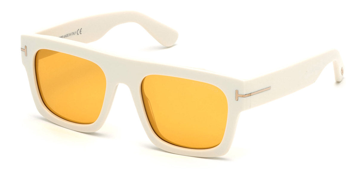 Tom Ford® FT0711 Fausto FT0711 Fausto 25E 53 - Shiny Ivory Sunglasses