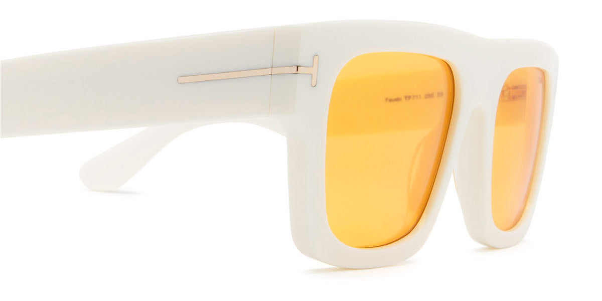 Tom Ford® FT0711 Fausto FT0711 Fausto 25E 53 - Shiny Ivory Sunglasses